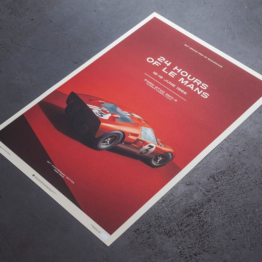 Shop Automobilist | Ford Gt40 1966 Lemans 24Hr Red Print