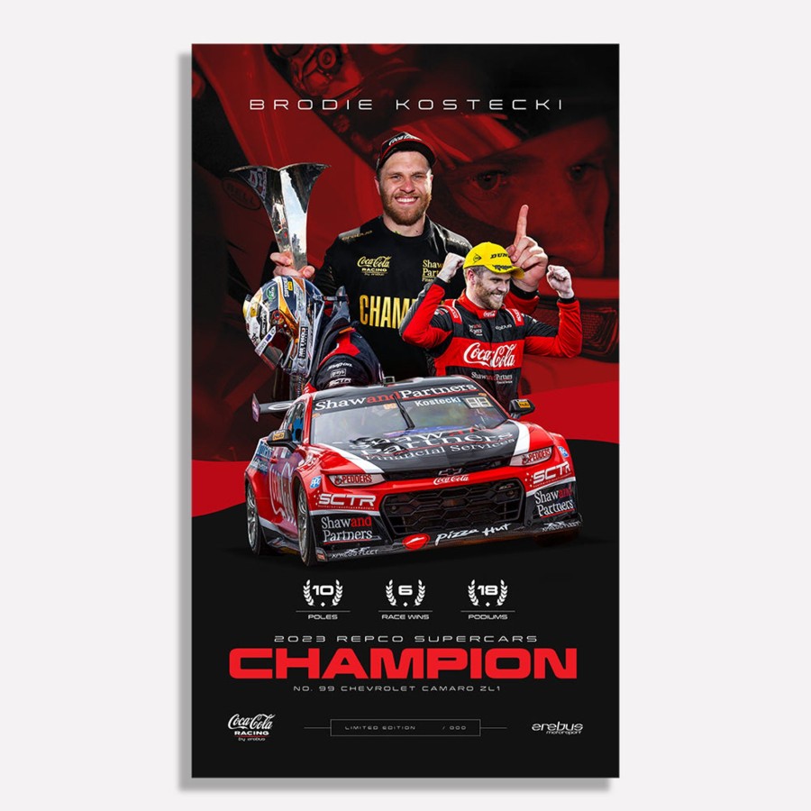 Shop Authentic Collectables | Brodie Kostecki: 2023 Supercars Champion Limited Edition Print (Pre-Order)