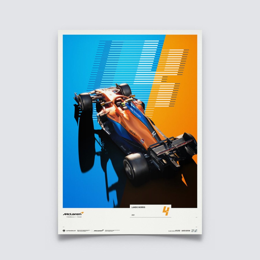 Shop Automobilist | Mclaren Formula 1 Team - Lando Norris - 2021 Limited Edition Print