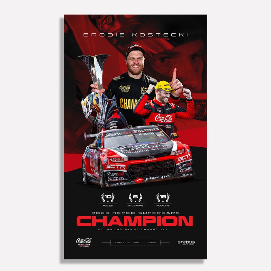 Shop Authentic Collectables | Brodie Kostecki: 2023 Supercars Champion Limited Edition Print (Pre-Order)