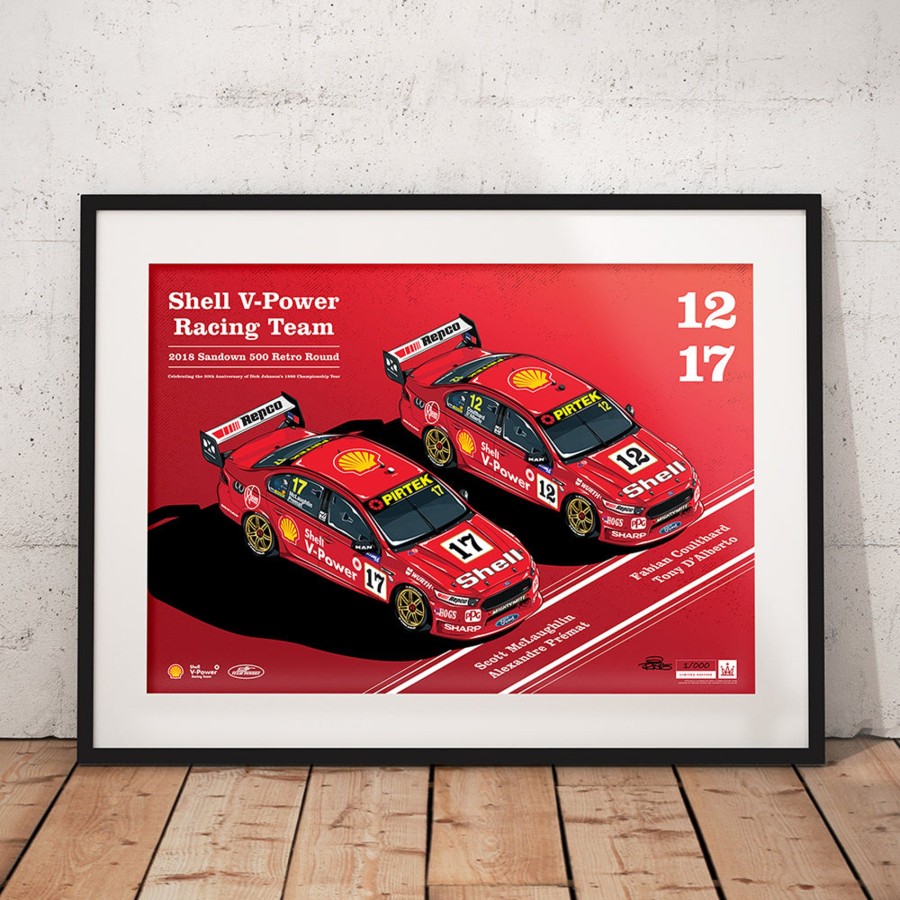 Shop Authentic Collectables | Shell V-Power Racing Team 2018 Sandown 500 Retro Round Print