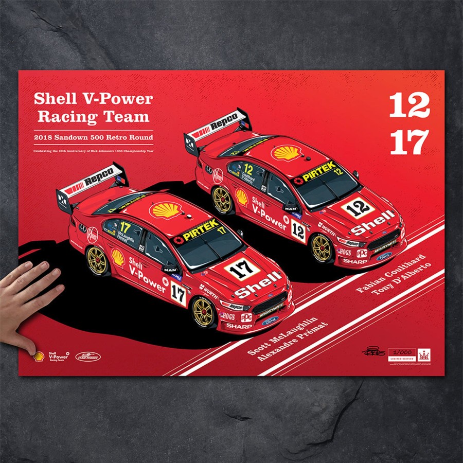 Shop Authentic Collectables | Shell V-Power Racing Team 2018 Sandown 500 Retro Round Print