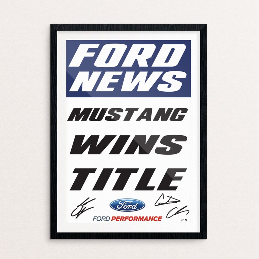 Shop Authentic Collectables | Mustang Wins Title Limited Edition Framed And Signed Poster