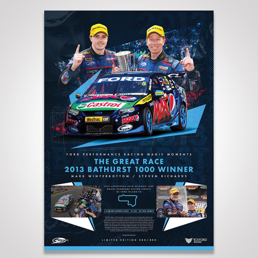 Shop Authentic Collectables | Ford Performance Racing Magic Moments Limited Edition Print: 2013 Bathurst 1000 Winner