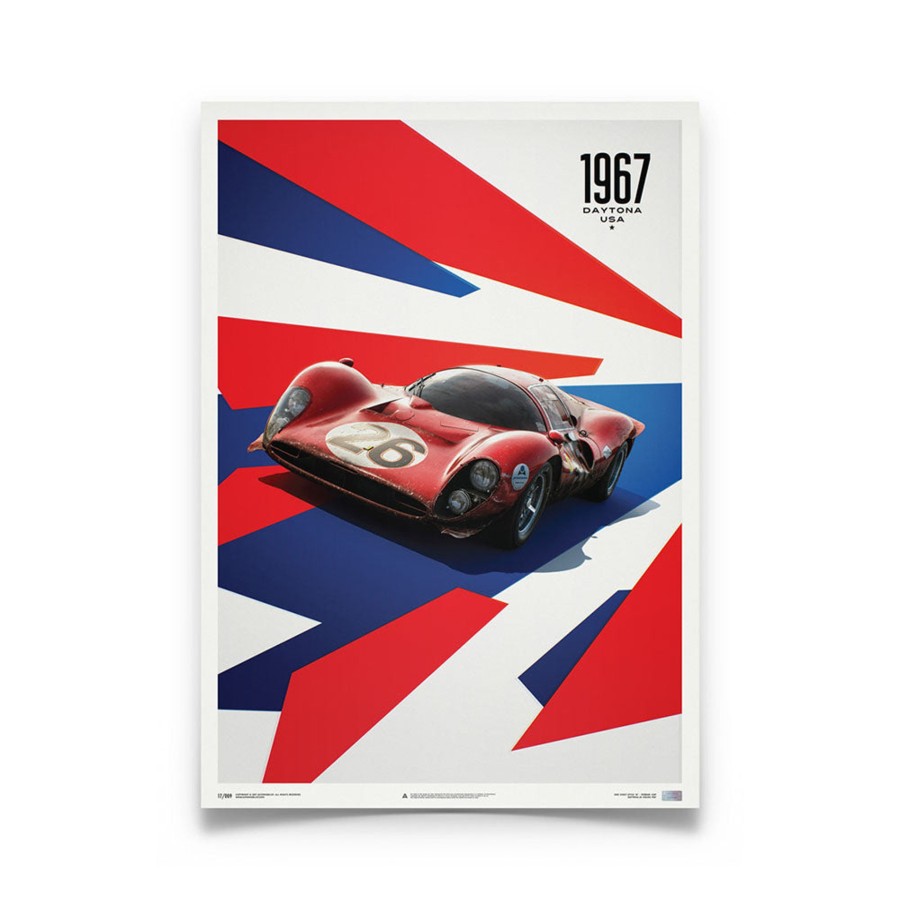 Shop Automobilist | Ferrari 412P 1967 Daytona 24Hr Winner Print