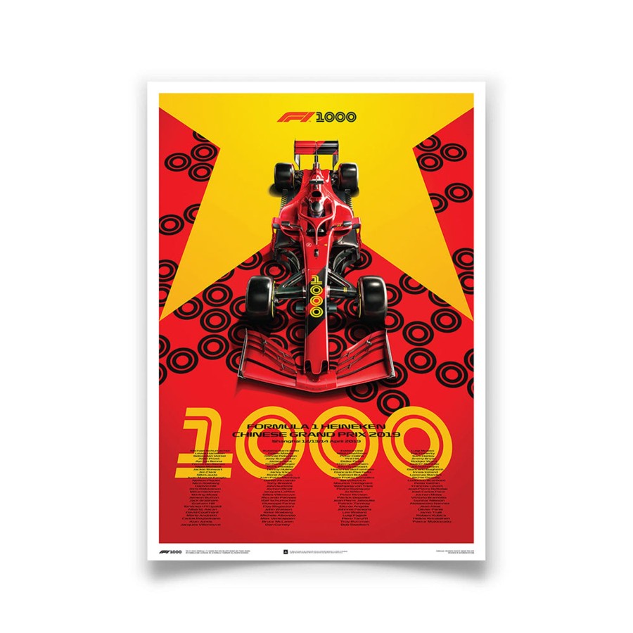 Shop Automobilist | Formula 1 2019 Heineken Chinese Grand Prix - 1000Th Grand Print Commemorative Print