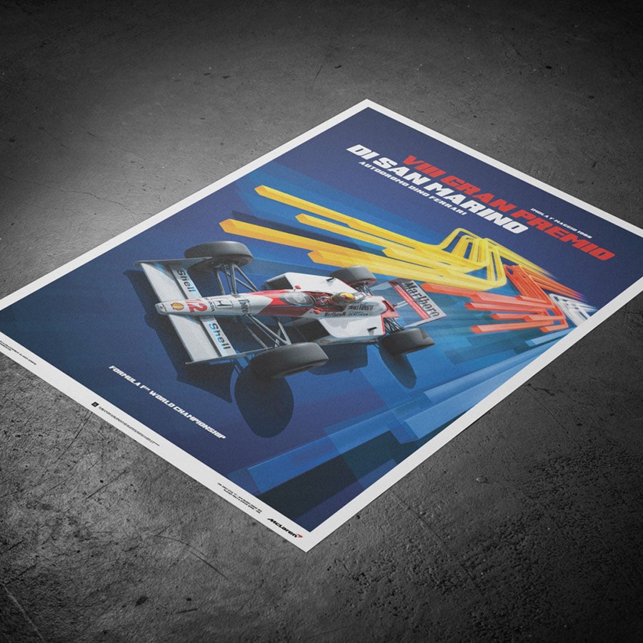 Shop Automobilist | Mclaren Mp4/4 Ayrton Senna 1988 F1 World Champion (San Marino) Print