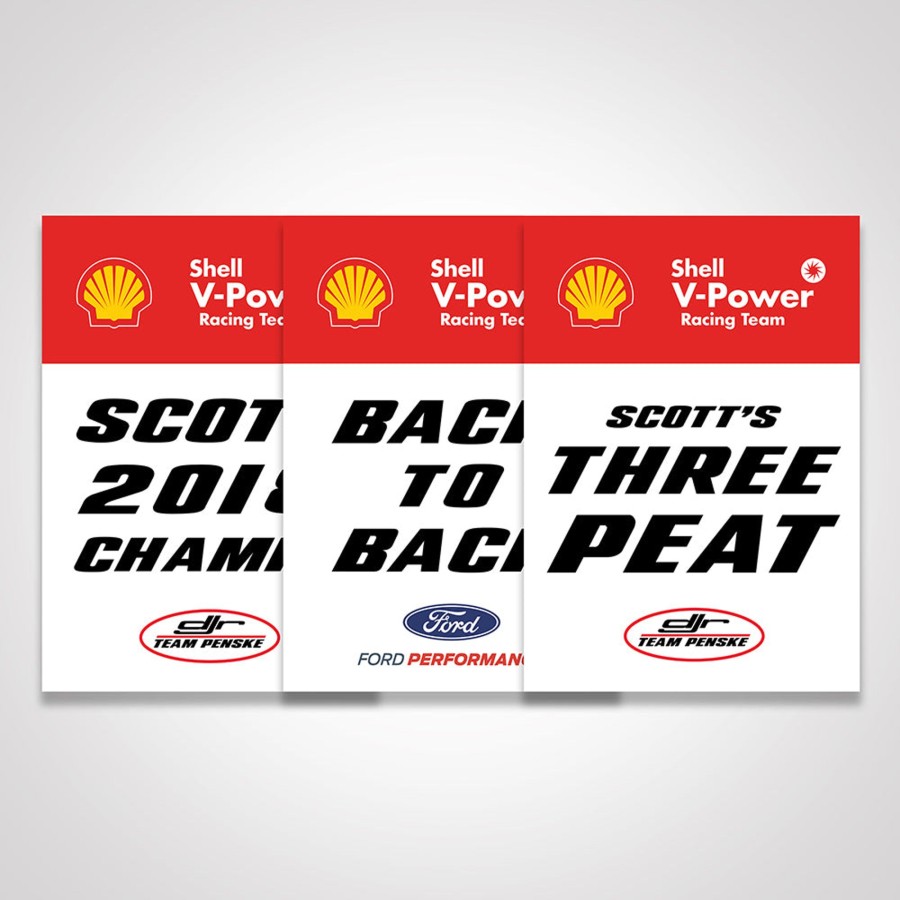 Shop Authentic Collectables | Shell V-Power Racing Team Scott Mclaughlin 'Three-Peat' Team Poster Set