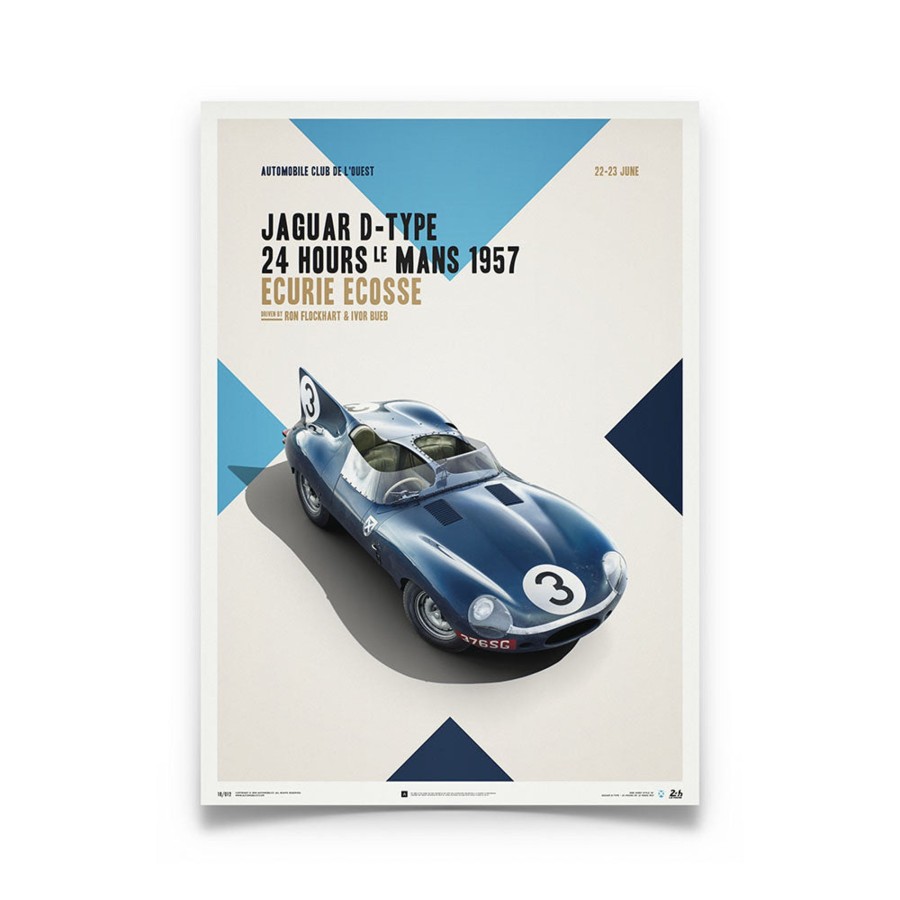 Shop Automobilist | Jaguar D Type 1957 24Hr Le Mans Winner Print