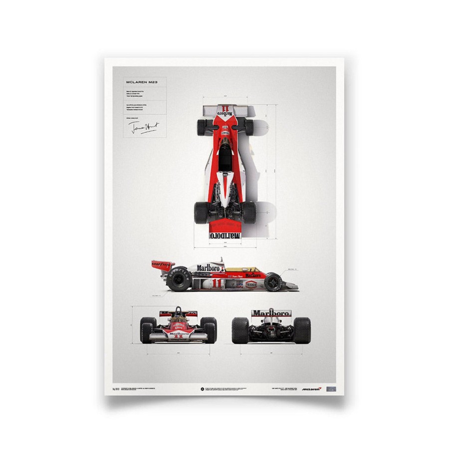 Shop Automobilist | Mclaren M23 James Hunt 1976 F1 World Championship Winner Blueprint