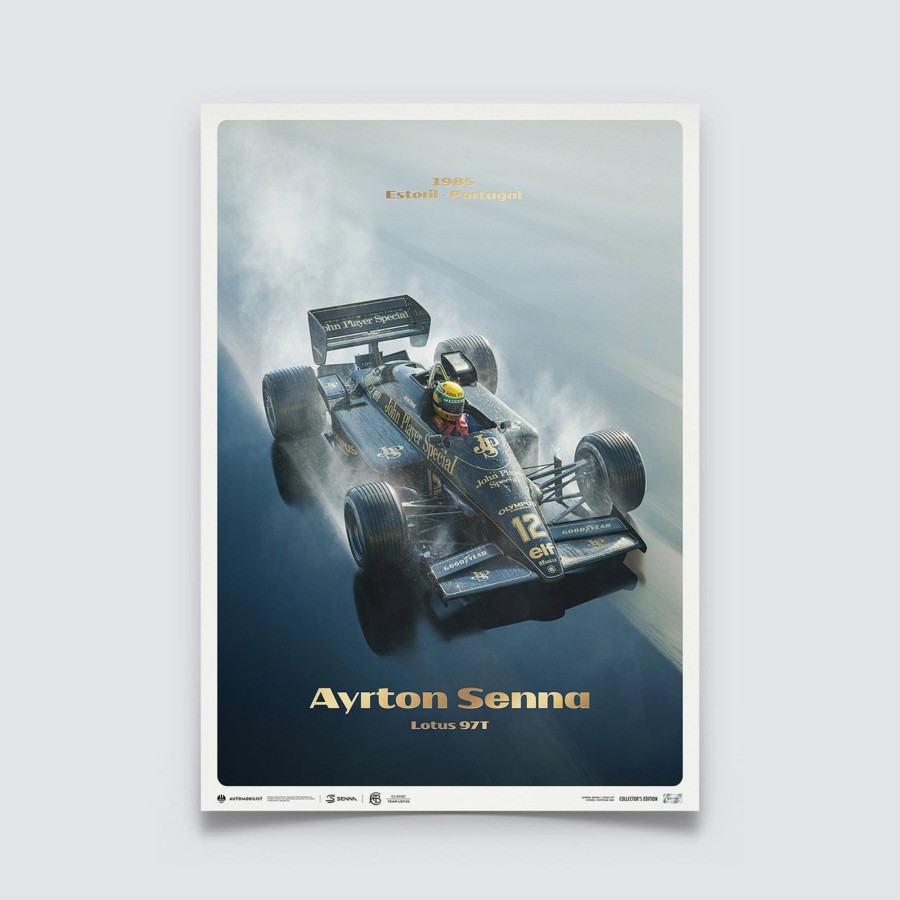 Shop Automobilist | Lotus 97T - Ayrton Senna - Rainmaster - Estoril, 1985 - Collector'S Edition Print