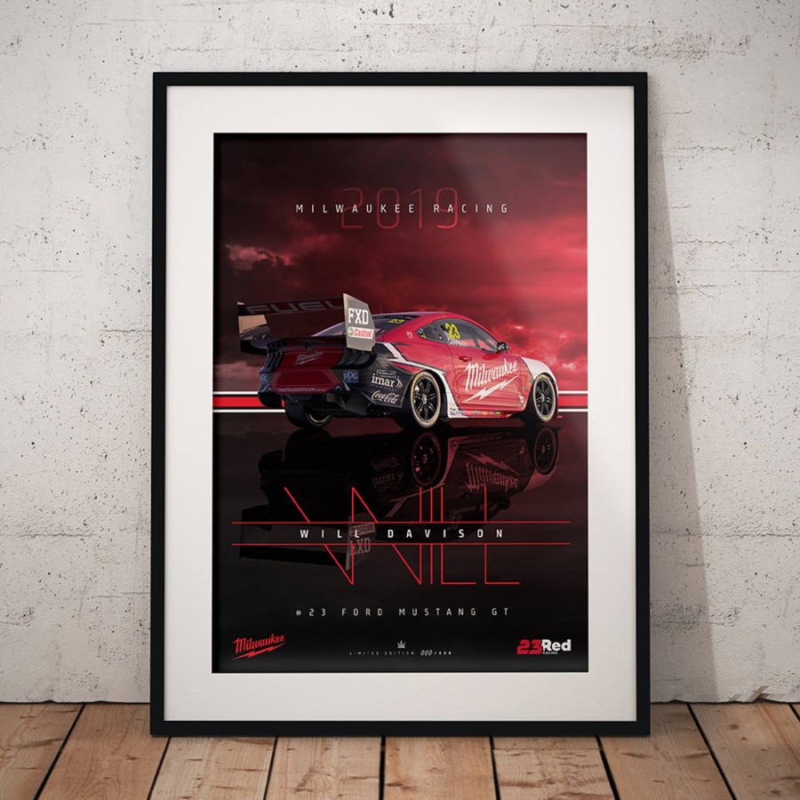 Shop Authentic Collectables | 2019 Milwaukee Racing #23 Ford Mustang Will Davison Print