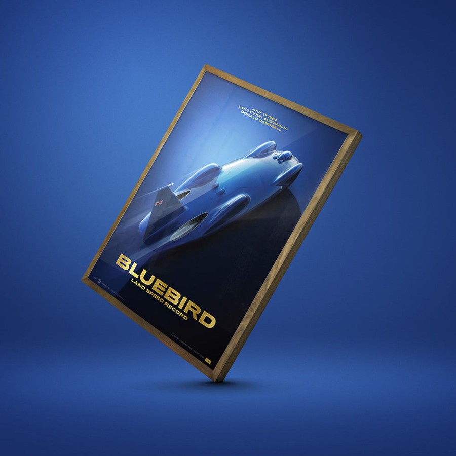 Shop Automobilist | Bluebird - Donald Campbell 1964 Land Speed Record - Australia - Collector'S Edition Print