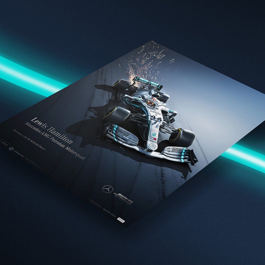 Shop Automobilist | Mercedes-Amg Petronas Motorsport - 2019 Lewis Hamilton - Collector'S Edition Print