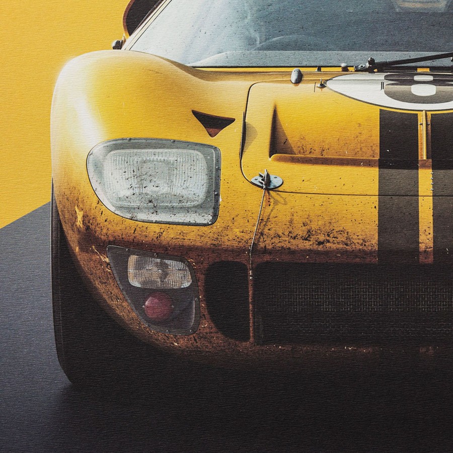 Shop Automobilist | Ford Gt40 1966 Lemans 24Hr Yellow Print