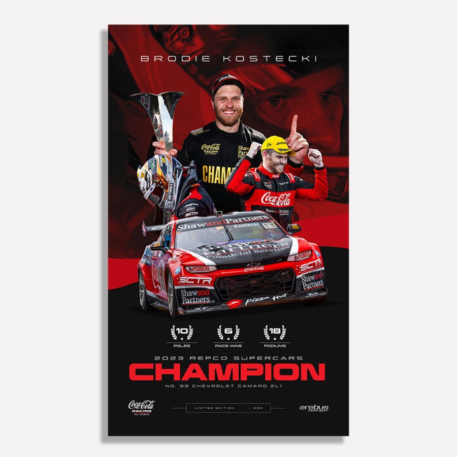 Shop Authentic Collectables | Brodie Kostecki: 2023 Supercars Champion Limited Edition Print (Pre-Order)