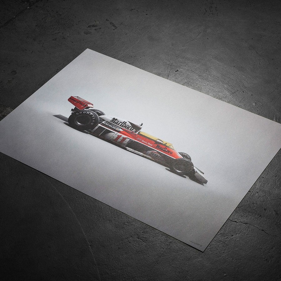 Shop Automobilist | Mclaren M23 James Hunt 1976 F1 World Champion Colours Of Speed Print